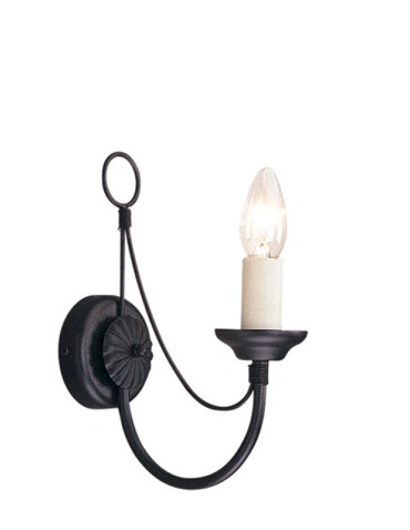 Elstead Lighting Interior Kinkiet CARISBROOKE 1x60W E14 CB1 BLACK