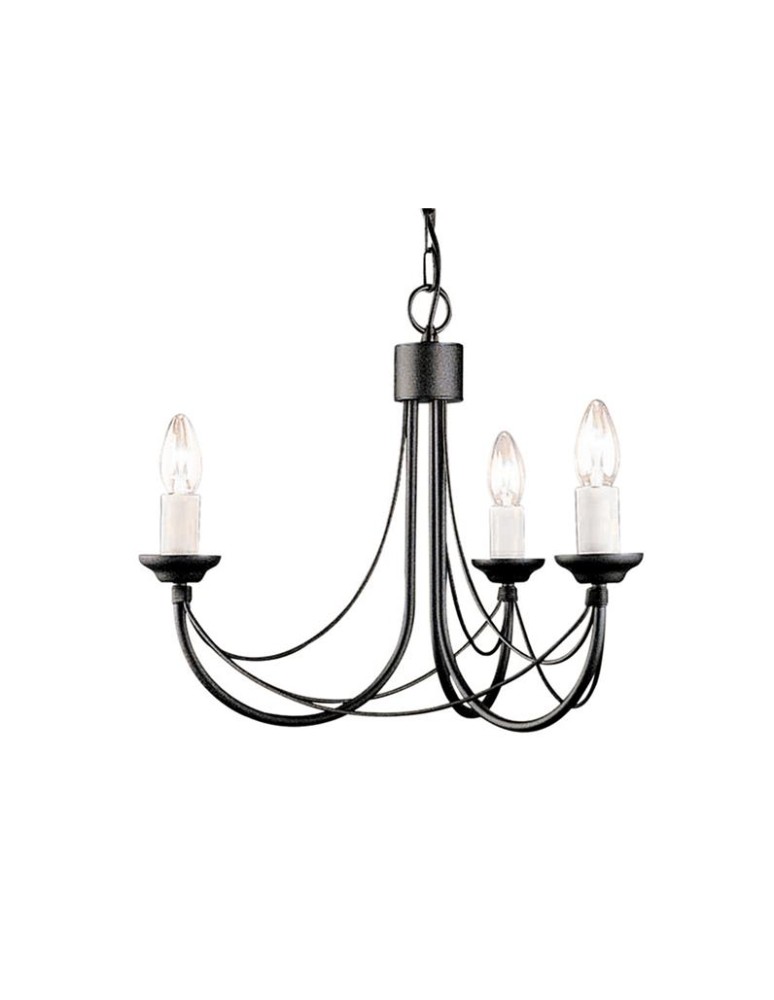 Żyrandole świecznikowe - Elstead Lighting Interior Wisząca CARISBROOKE 3x60W E14 CB3 BLACK - produkt kolory-swiatla.pl 1