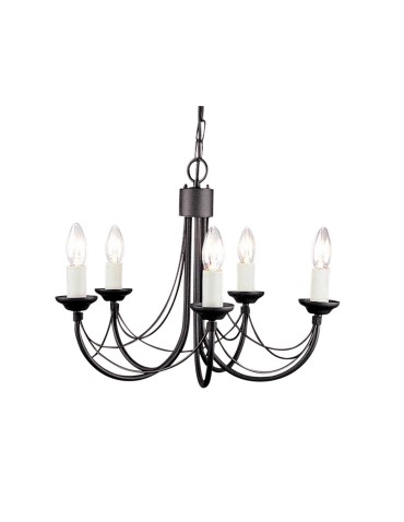 Elstead Lighting Interior Wisząca CARISBROOKE 5x60W E14 CB5 BLACK