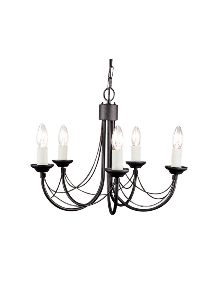 Żyrandole świecznikowe - Elstead Lighting Interior Wisząca CARISBROOKE 5x60W E14 CB5 BLACK - produkt kolory-swiatla.pl 1