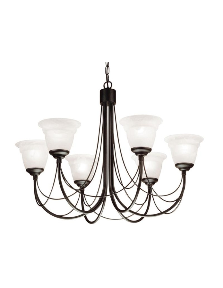 Żyrandole - Elstead Lighting Interior Wisząca CARISBROOKE 6x60W E14 CB6 BLACK - produkt kolory-swiatla.pl 1