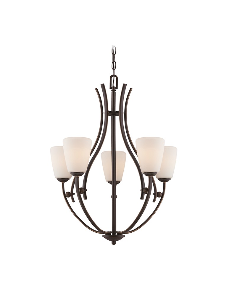 Żyrandole rustykalne - Quoizel CHANTILLY 5x100W E27 QZ/CHANTILLY5 Wisząca - produkt kolory-swiatla.pl 1