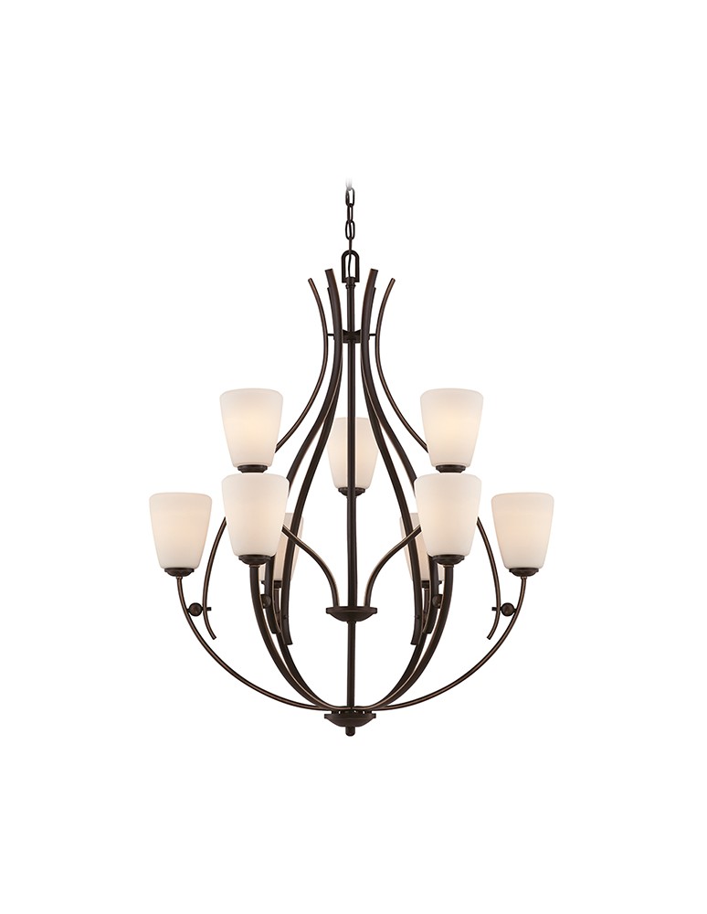 Żyrandole rustykalne - Quoizel CHANTILLY 9x100W E27 QZ/CHANTILLY9 Wisząca - produkt kolory-swiatla.pl 1