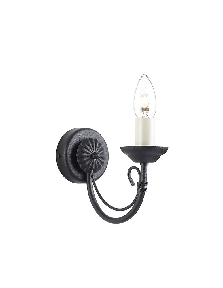 Kinkiety świecznikowe - Elstead Lighting Interior Kinkiet CHARTWELL 1x60W E14 CH1 BLACK - produkt kolory-swiatla.pl 1