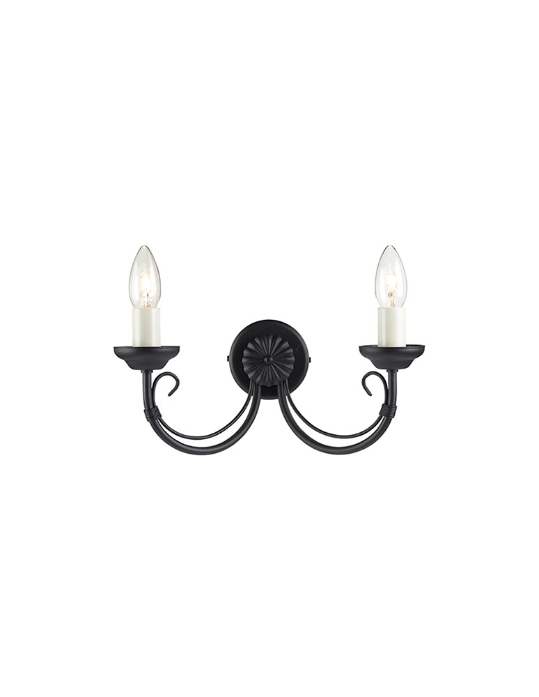 Kinkiety świecznikowe - Elstead Lighting Interior Kinkiet CHARTWELL 2x60W E14 CH2 BLACK - produkt kolory-swiatla.pl 1