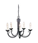 Żyrandole świecznikowe - Elstead Lighting Interior Wisząca CHARTWELL 5x60W E14  CH5 BLACK - produkt 1