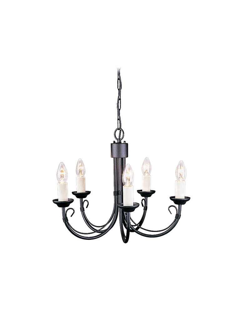 Żyrandole świecznikowe - Elstead Lighting Interior Wisząca CHARTWELL 5x60W E14  CH5 BLACK - produkt kolory-swiatla.pl 1