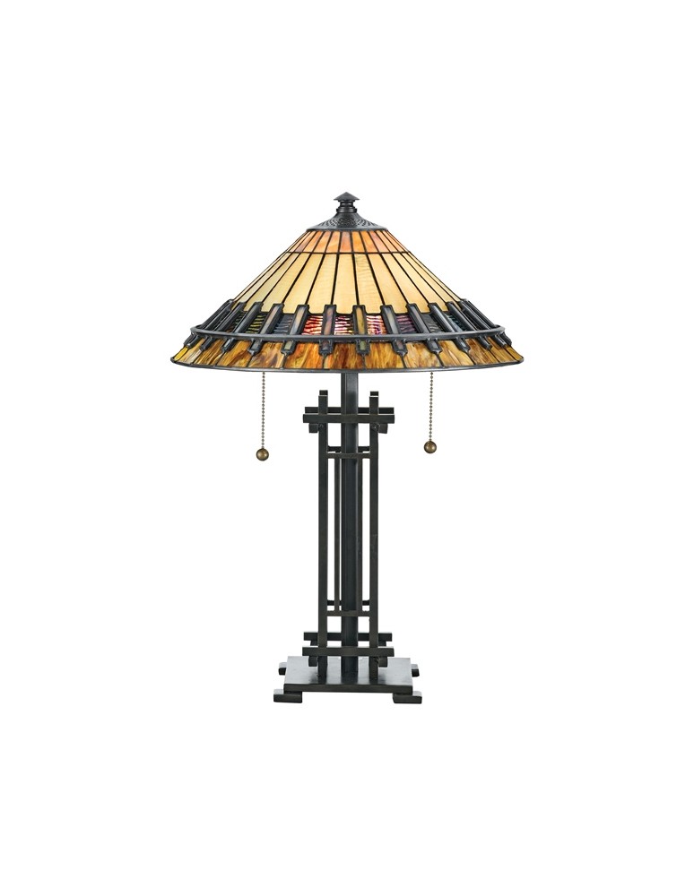 Lampy stołowe klasyczne - Quoizel CHASTAIN 2x60W E27 QZ/CHASTAIN/TL Biurkowa - produkt kolory-swiatla.pl 1