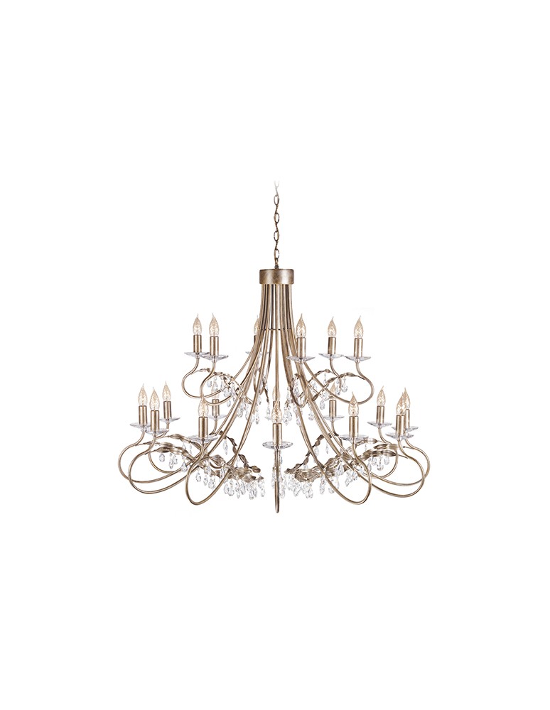 Żyrandole świecznikowe - Elstead Lighting Interior Wisząca CHRISTINA 18x60W E14 CRT18 SIL/GOLD - produkt kolory-swiatla.pl 1