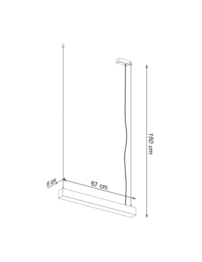 THORO Lampa wisząca PINNE 67 biała 3000K 1xLED TH.029 THORO Lampa wisząca PINNE 67 biała 3000K 1xLED TH.029