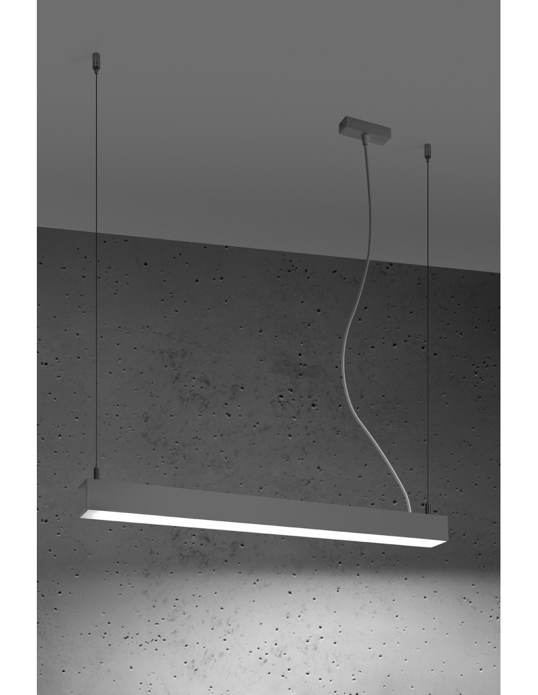 THORO Lampa wisząca PINNE 67 szara 4000K 1xLED TH.034 THORO Lampa wisząca PINNE 67 szara 4000K 1xLED TH.034