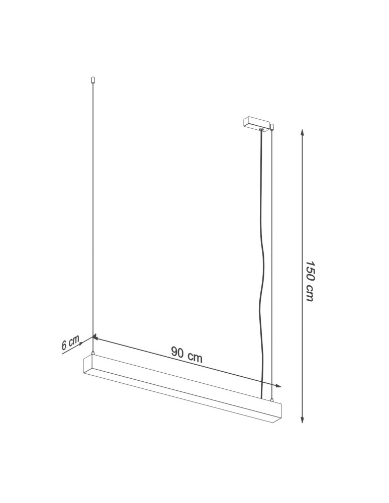 THORO Lampa wisząca PINNE 90 biała 3000K 1xLED TH.047 THORO Lampa wisząca PINNE 90 biała 3000K 1xLED TH.047