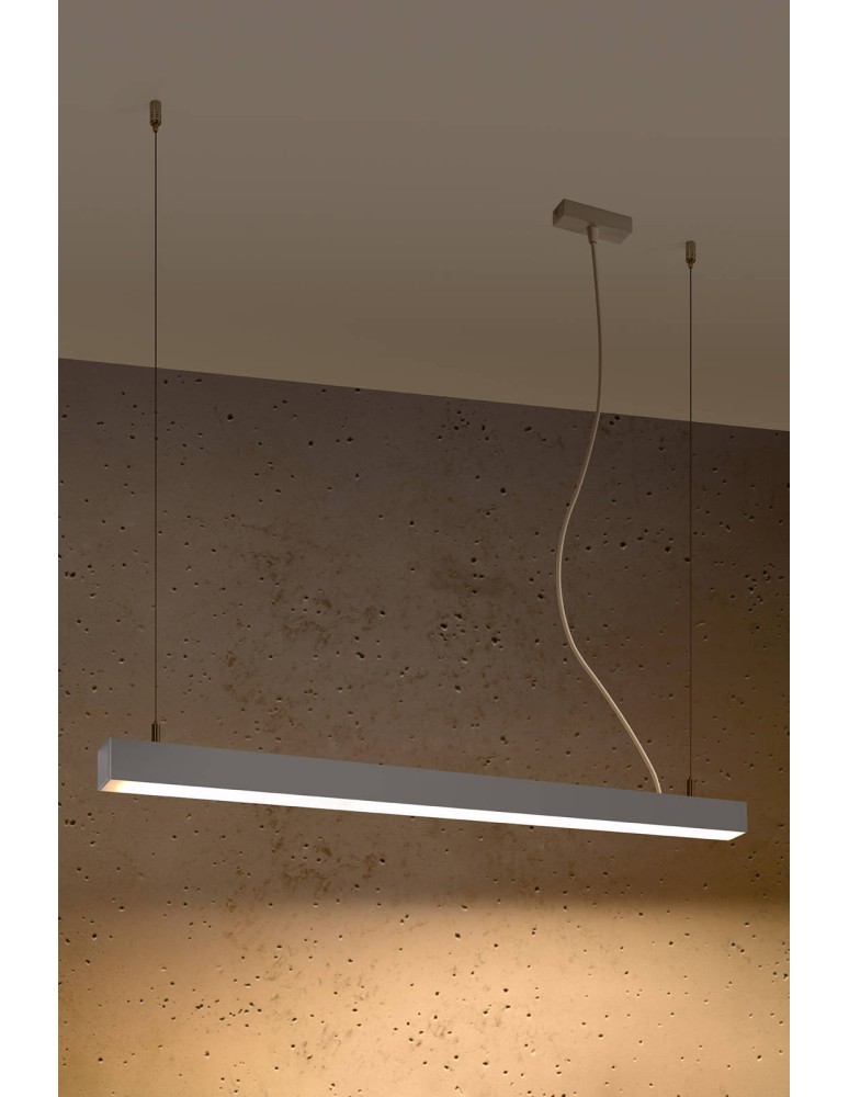 THORO Lampa wisząca PINNE 90 szara 3000K 1xLED TH.049 THORO Lampa wisząca PINNE 90 szara 3000K 1xLED TH.049