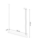 THORO Lampa wisząca PINNE 90 biała 4000K 1xLED TH.050 THORO Lampa wisząca PINNE 90 biała 4000K 1xLED TH.050