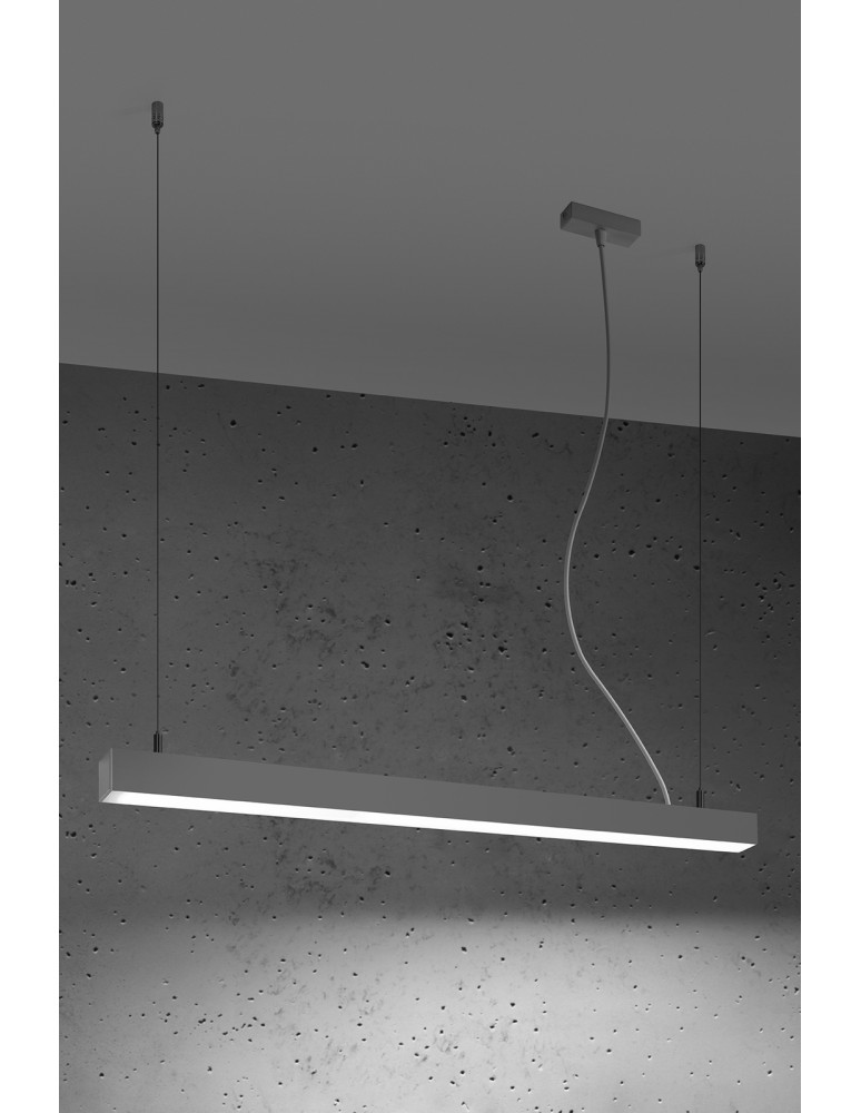 THORO Lampa wisząca PINNE 90 szara 4000K 1xLED TH.052 THORO Lampa wisząca PINNE 90 szara 4000K 1xLED TH.052