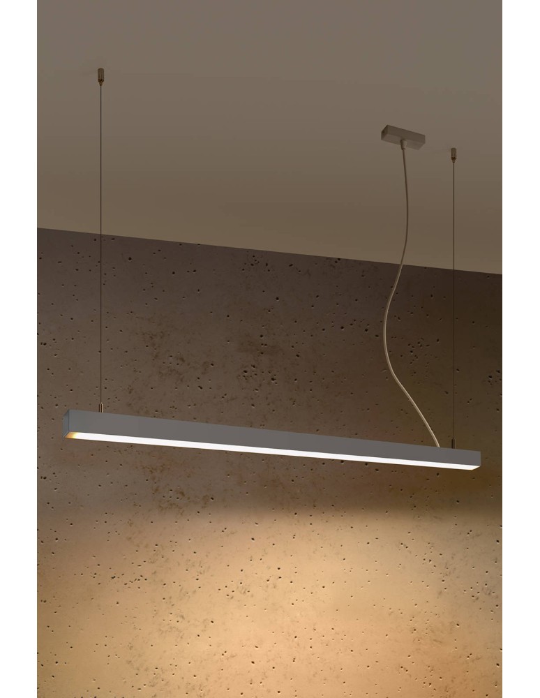 THORO Lampa wisząca PINNE 117 szara 3000K 1xLED TH.067 THORO Lampa wisząca PINNE 117 szara 3000K 1xLED TH.067