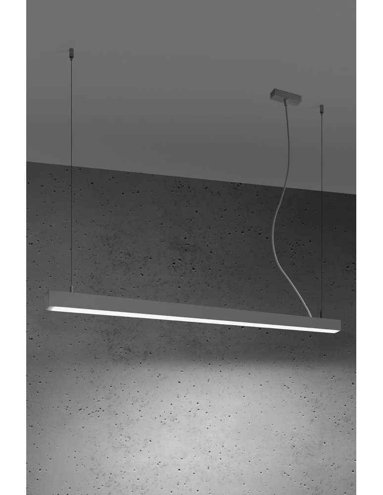 THORO Lampa wisząca PINNE 117 szara 4000K 1xLED TH.070 THORO Lampa wisząca PINNE 117 szara 4000K 1xLED TH.070