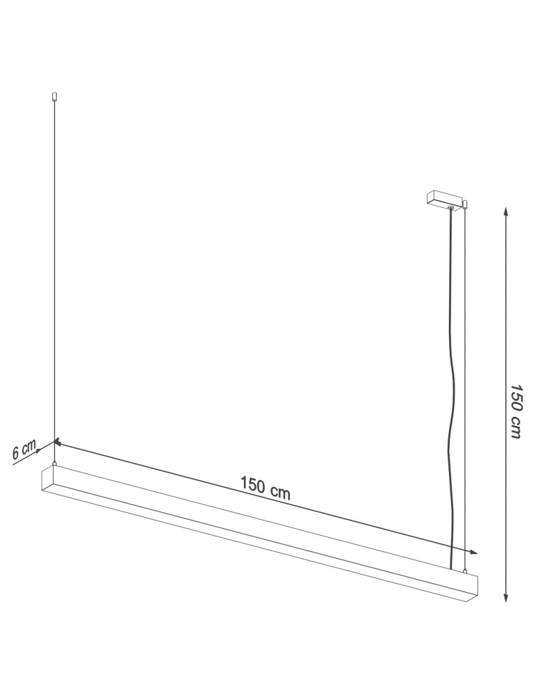 THORO Lampa wisząca PINNE 150 biała 3000K 1xLED TH.083 THORO Lampa wisząca PINNE 150 biała 3000K 1xLED TH.083