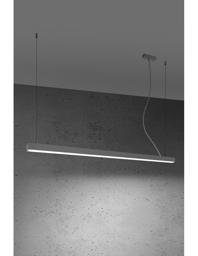 THORO Lampa wisząca PINNE 150 szara 4000K 1xLED TH.088 THORO Lampa wisząca PINNE 150 szara 4000K 1xLED TH.088