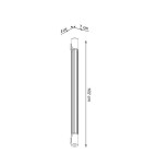 THORO VALO Kinkiet 1xLED T8 Czarny TH.009CZ THORO VALO Kinkiet 1xLED T8 Czarny TH.009CZ