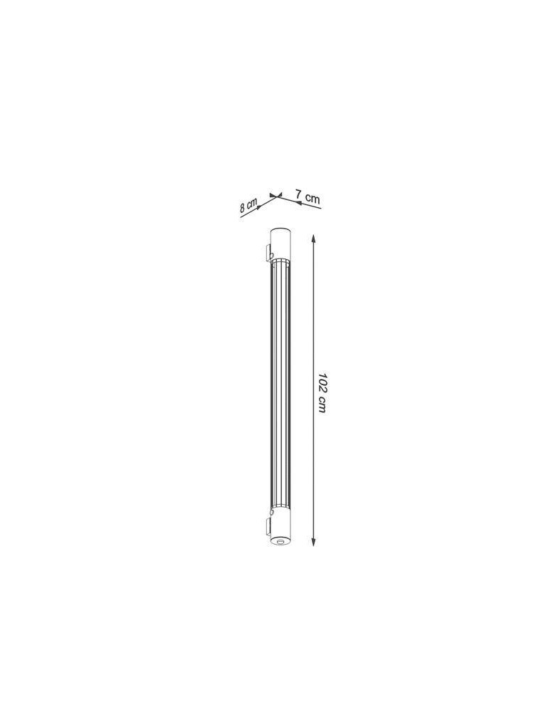 THORO VALO Kinkiet 1xLED T8 Czarny TH.009CZ THORO VALO Kinkiet 1xLED T8 Czarny TH.009CZ