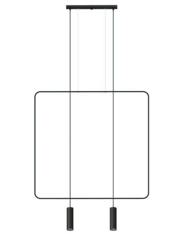 THORO RANA 2 Wisząca 1xGU10 Czarny TH.019CZ