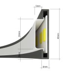 THORO Żyrandol RIO 55 biały LED 3000K 1xLED TH.105 THORO Żyrandol RIO 55 biały LED 3000K 1xLED TH.105