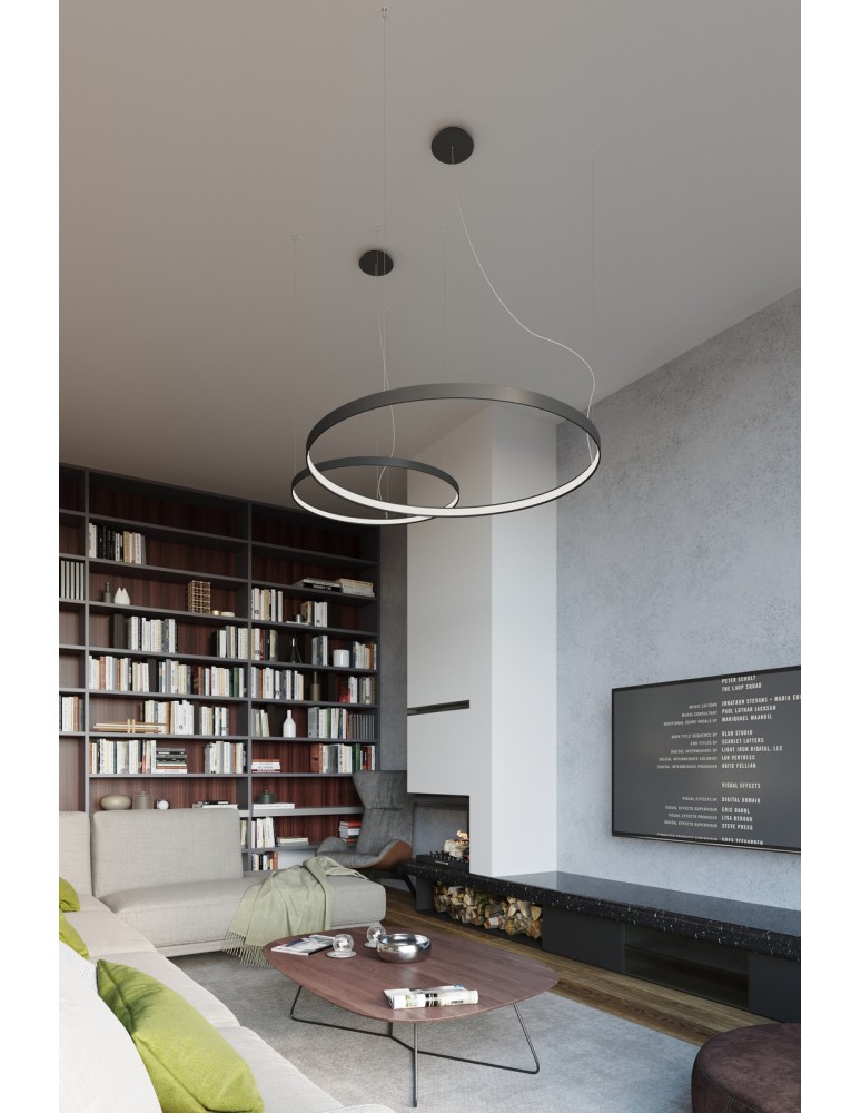 THORO Żyrandol RIO 55 czarny LED 3000K 1xLED TH.106 THORO Żyrandol RIO 55 czarny LED 3000K 1xLED TH.106