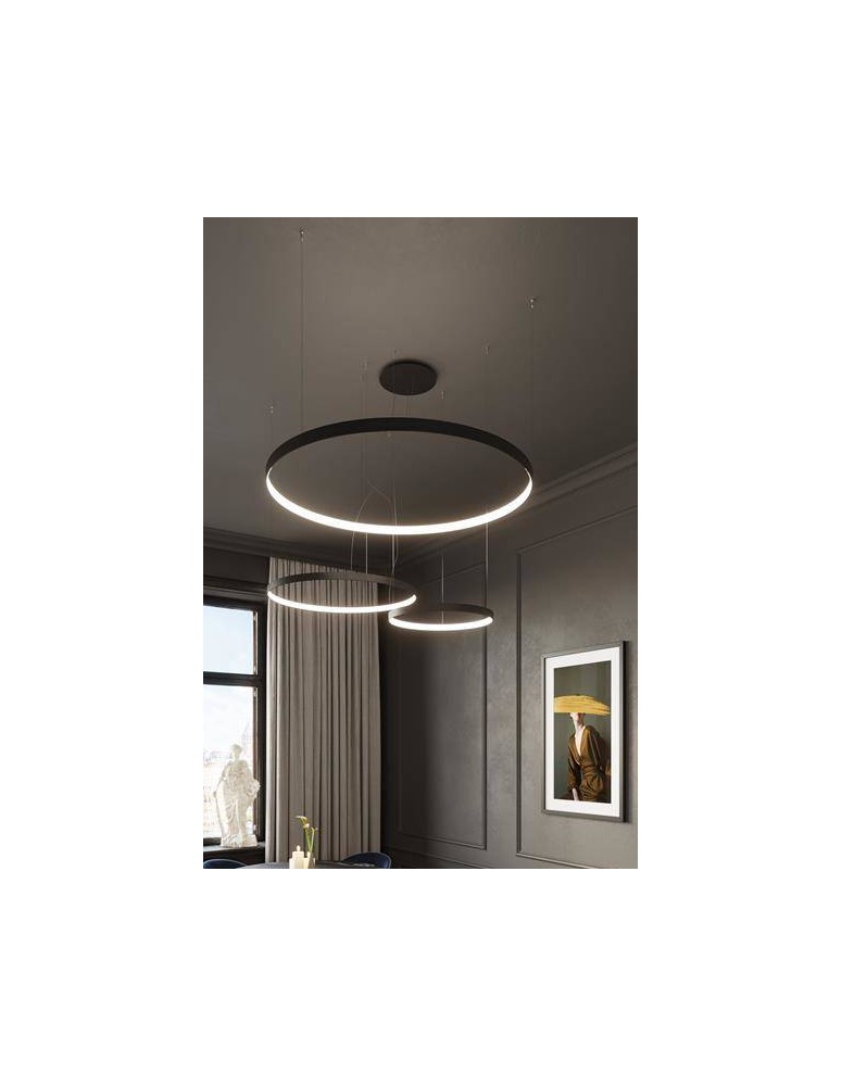 THORO Żyrandol RIO 55 czarny LED 3000K 1xLED TH.106 THORO Żyrandol RIO 55 czarny LED 3000K 1xLED TH.106