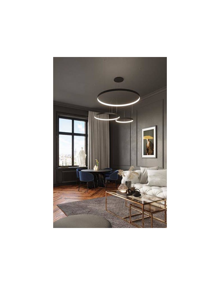 THORO Żyrandol RIO 55 czarny LED 4000K 1xLED TH.108 THORO Żyrandol RIO 55 czarny LED 4000K 1xLED TH.108