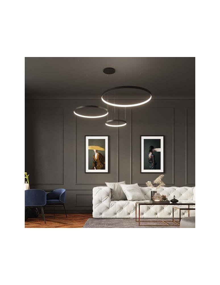 THORO Żyrandol RIO 55 czarny LED 4000K 1xLED TH.108 THORO Żyrandol RIO 55 czarny LED 4000K 1xLED TH.108