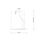 THORO Żyrandol RIO 78 biały LED 4000K 1xLED TH.109 THORO Żyrandol RIO 78 biały LED 4000K 1xLED TH.109