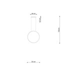 THORO Lampa wisząca RIO 55 biały LED 3000K 1xLED TH.113 THORO Lampa wisząca RIO 55 biały LED 3000K 1xLED TH.113