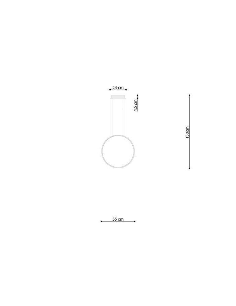THORO Lampa wisząca RIO 55 biały LED 3000K 1xLED TH.113 THORO Lampa wisząca RIO 55 biały LED 3000K 1xLED TH.113