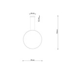 THORO Lampa wisząca RIO 78 biały LED 3000K 1xLED TH.117 THORO Lampa wisząca RIO 78 biały LED 3000K 1xLED TH.117