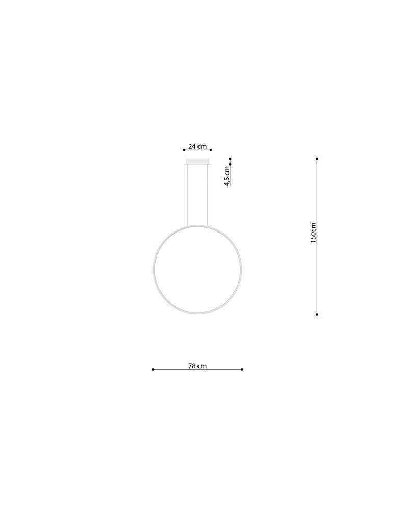 THORO Lampa wisząca RIO 78 biały LED 3000K 1xLED TH.117 THORO Lampa wisząca RIO 78 biały LED 3000K 1xLED TH.117