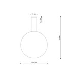 THORO Lampa wisząca RIO 110 biały LED 3000K 1xLED TH.121 THORO Lampa wisząca RIO 110 biały LED 3000K 1xLED TH.121