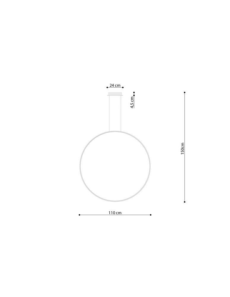 THORO Lampa wisząca RIO 110 czarny LED 3000K 1xLED TH.122 THORO Lampa wisząca RIO 110 czarny LED 3000K 1xLED TH.122