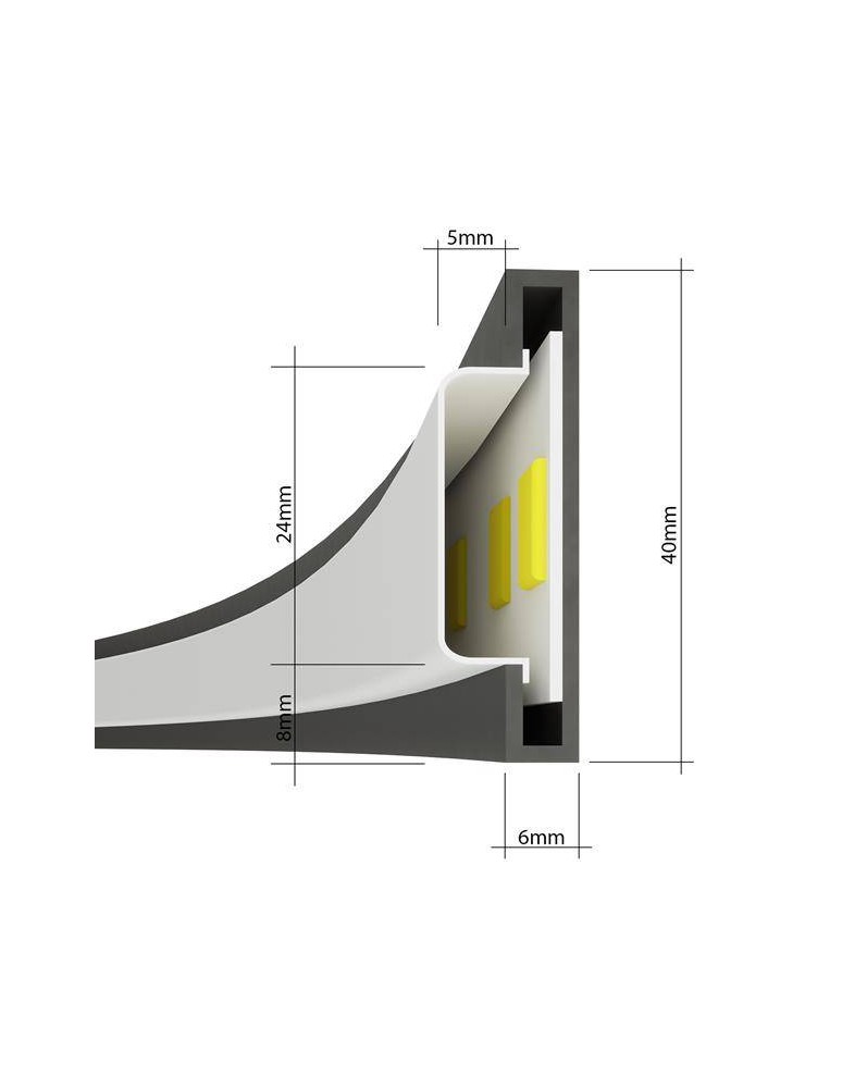 THORO Lampa wisząca RIO 110 czarny LED 3000K 1xLED TH.122 THORO Lampa wisząca RIO 110 czarny LED 3000K 1xLED TH.122