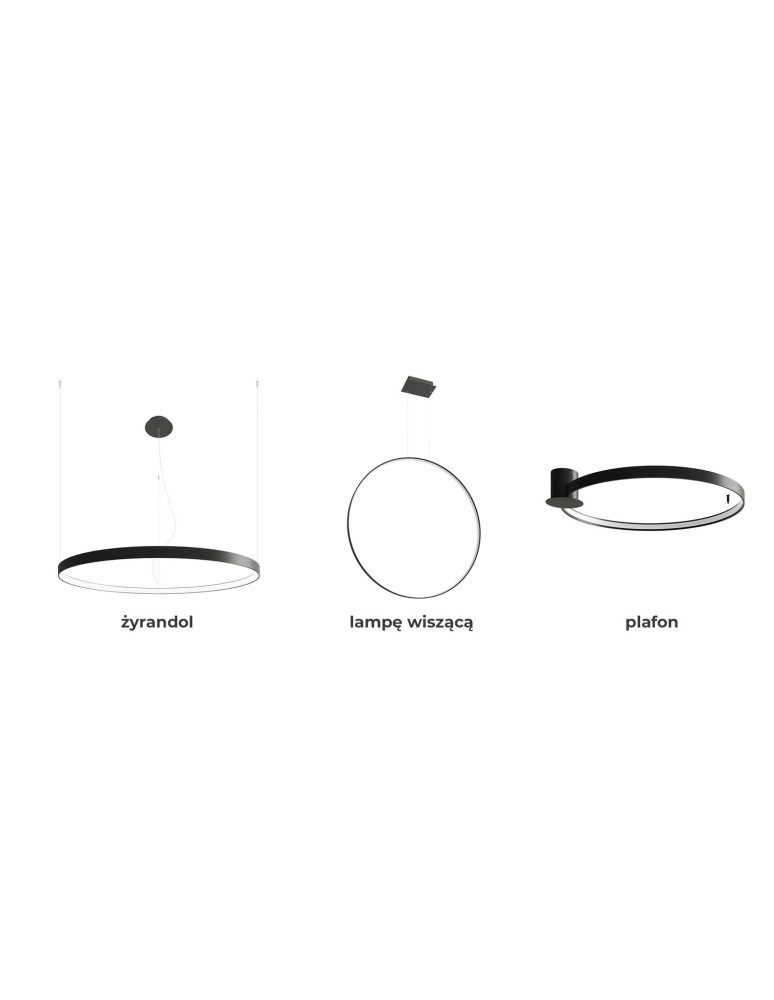 THORO Lampa wisząca RIO 110 czarny LED 4000K 1xLED TH.124 THORO Lampa wisząca RIO 110 czarny LED 4000K 1xLED TH.124