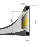 THORO Plafon RIO 110 czarny LED 3000K 1xLED TH.134 THORO Plafon RIO 110 czarny LED 3000K 1xLED TH.134