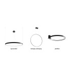 THORO Plafon RIO 110 czarny LED 3000K 1xLED TH.134 THORO Plafon RIO 110 czarny LED 3000K 1xLED TH.134