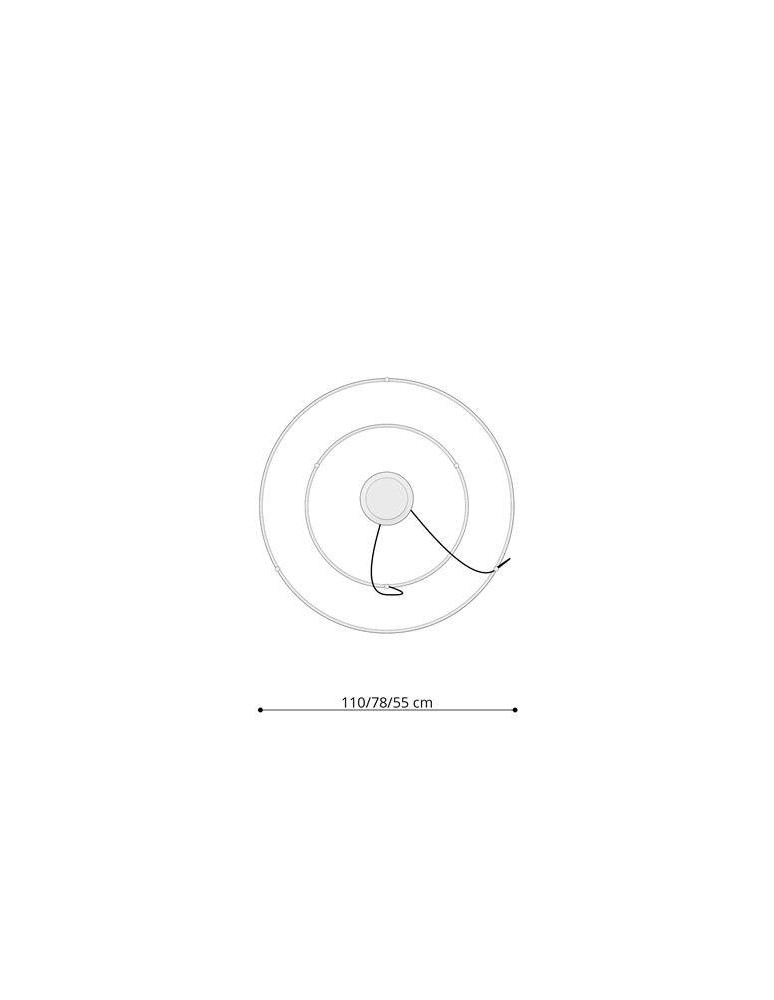 THORO Żyrandol RIO 2 55/78 czarny LED 3000K 2xLED TH.137 THORO Żyrandol RIO 2 55/78 czarny LED 3000K 2xLED TH.137
