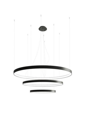 THORO Żyrandol RIO 3 55/78/110 czarny LED 3000K 3xLED TH.138