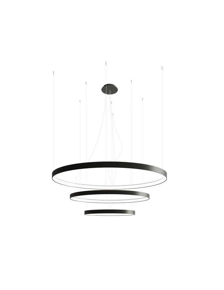 THORO Żyrandol RIO 3 55/78/110 czarny LED 3000K 3xLED TH.138 THORO Żyrandol RIO 3 55/78/110 czarny LED 3000K 3xLED TH.138
