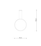 THORO Lampa wisząca RIO 78 złota LED 4000K 1xLED TH.140 THORO Lampa wisząca RIO 78 złota LED 4000K 1xLED TH.140