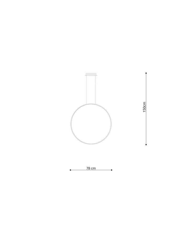THORO Lampa wisząca RIO 78 złota LED 4000K 1xLED TH.140 THORO Lampa wisząca RIO 78 złota LED 4000K 1xLED TH.140