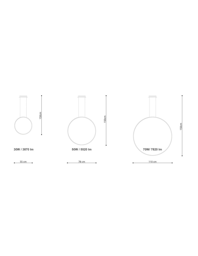 THORO Lampa wisząca RIO 78 złota LED 4000K 1xLED TH.140 THORO Lampa wisząca RIO 78 złota LED 4000K 1xLED TH.140