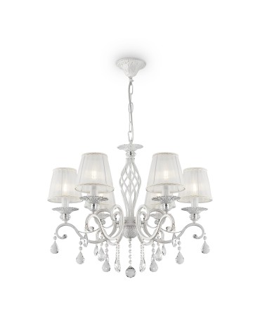 Maytoni Grace 6xE14 40W żyrandol ARM247-06-G biały oraz złoty