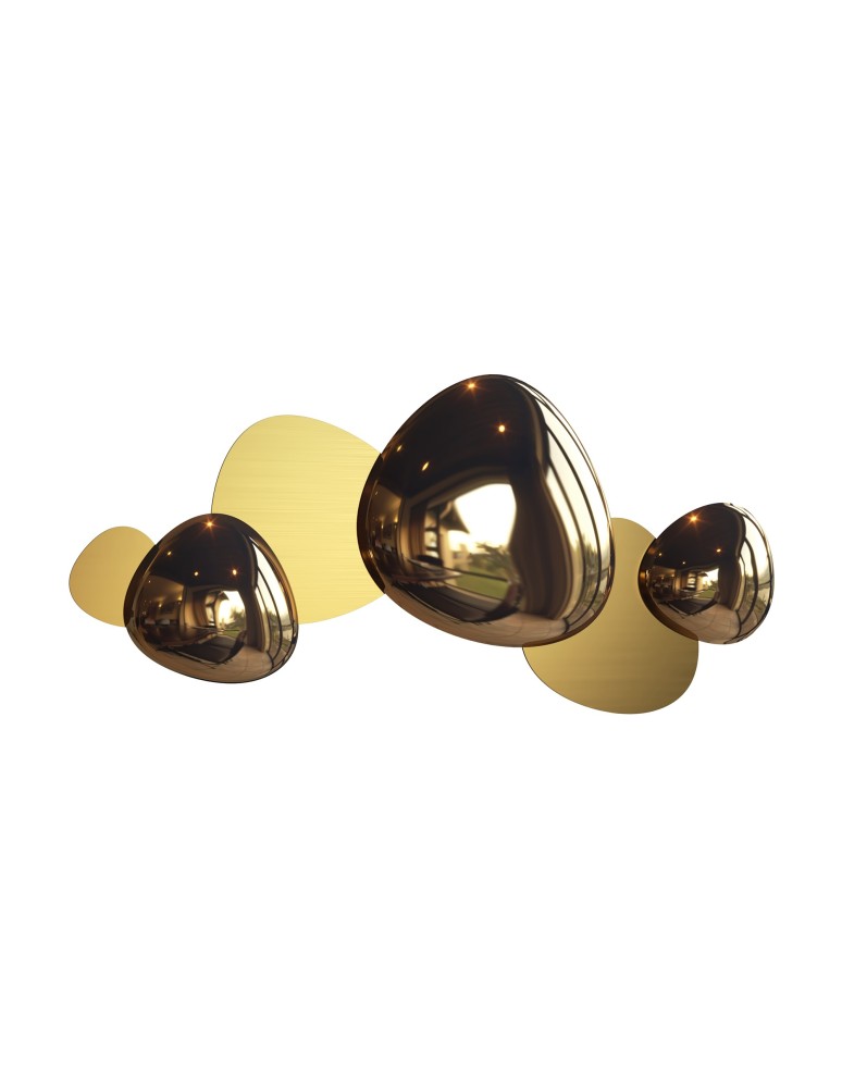 Kinkiety nowoczesne - Maytoni Jack-stone Ścienna LED 3x13W 3000K 550lm Złoty  MOD314WL-L13G3K - produkt kolory-swiatla.pl 1